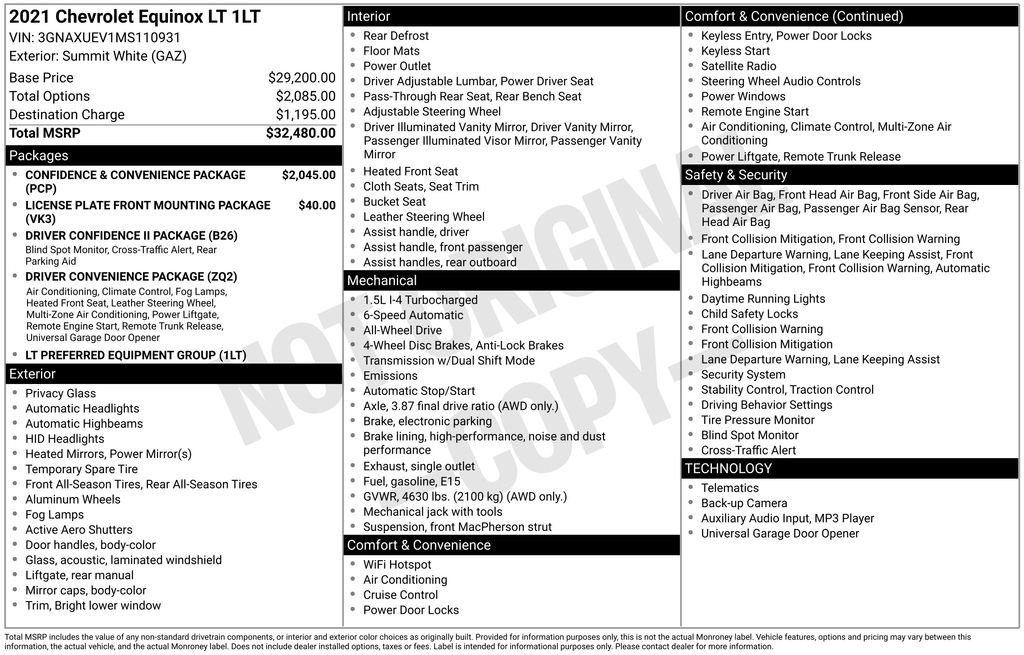 Used 2021 Chevrolet Equinox LT image 27