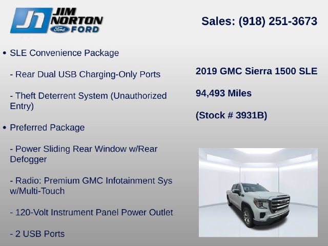Used 2019 GMC Sierra 1500 SLE w/ SLE Value Package AWD/4WD image 16