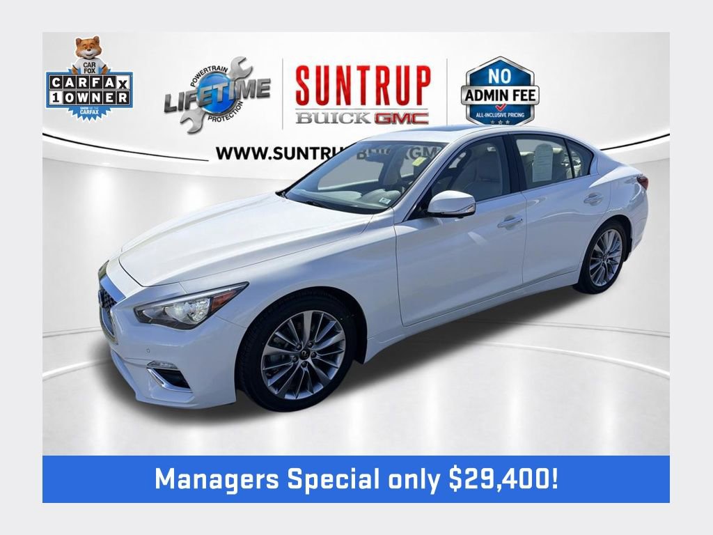 Used 2023 INFINITI Q50 Luxe w/ Cargo Package RWD image 1