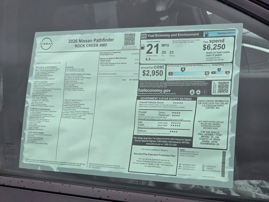 New 2026 Nissan Pathfinder Rock Creek AWD/4WD image 4
