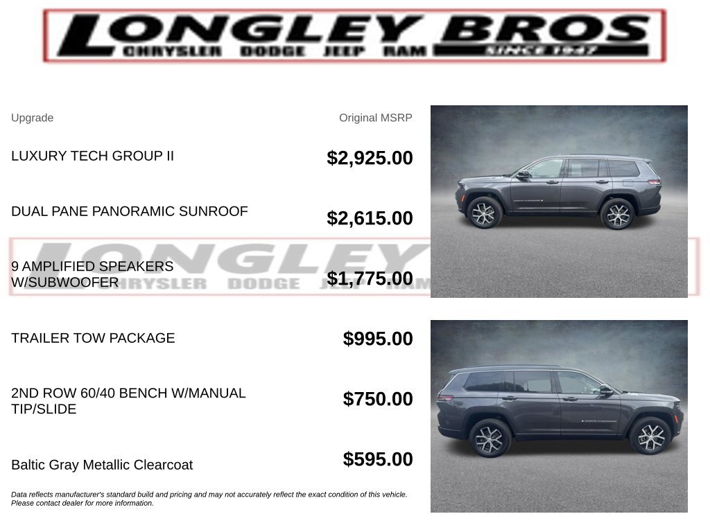 Used 2025 Jeep Grand Cherokee L Limited w/ Luxury Tech Group II AWD/4WD image 2