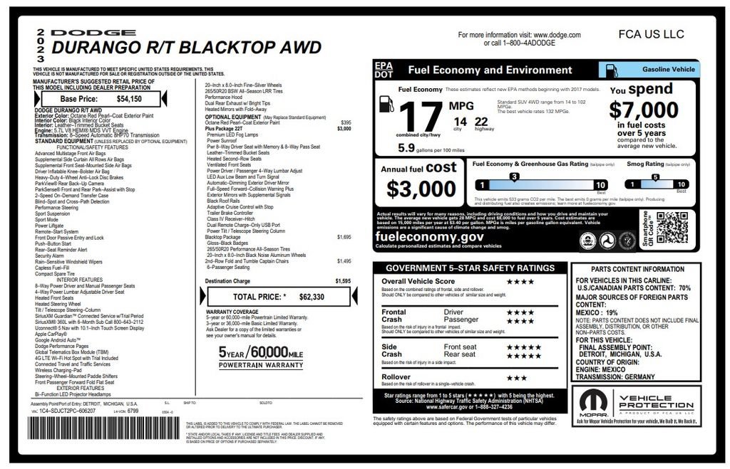 Certified 2023 Dodge Durango R/T AWD/4WD image 5