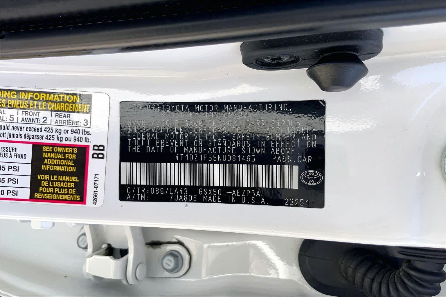 Used 2022 Toyota Avalon Limited w/ Advanced Safety Package FWD image 36