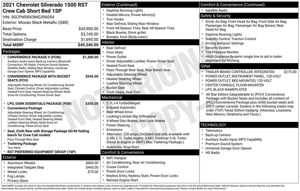 Used 2021 Chevrolet Silverado 1500 RST w/ Convenience Package II RWD image 6