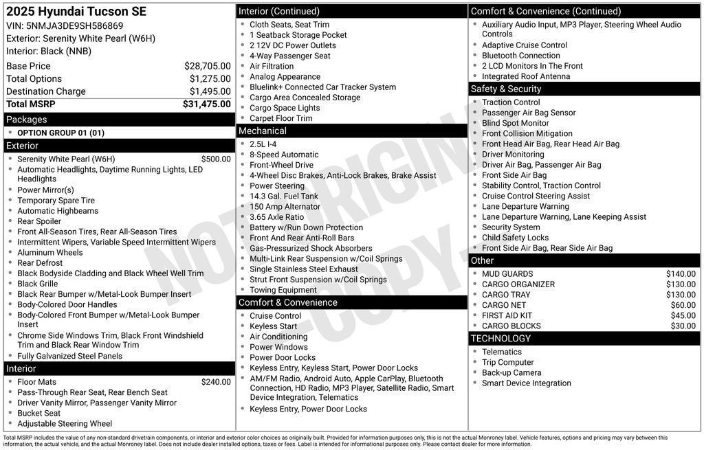 New 2025 Hyundai Tucson SE image 4