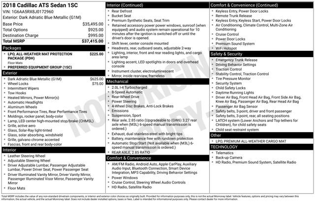 Used 2018 Cadillac ATS 2.0T Sedan image 15