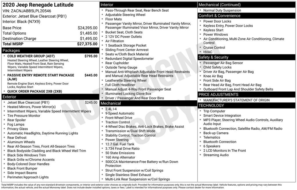 Used 2020 Jeep Renegade Latitude w/ Cold Weather Group image 5