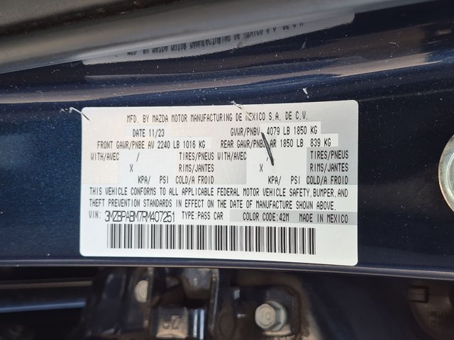Used 2024 MAZDA MAZDA3 s FWD image 13