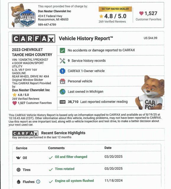 Used 2023 Chevrolet Tahoe High Country image 5