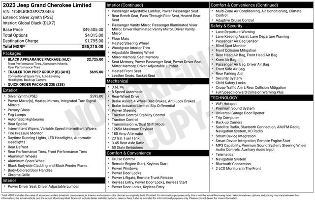 Used 2023 Jeep Grand Cherokee Limited w/ Black Appearance Package RWD image 15