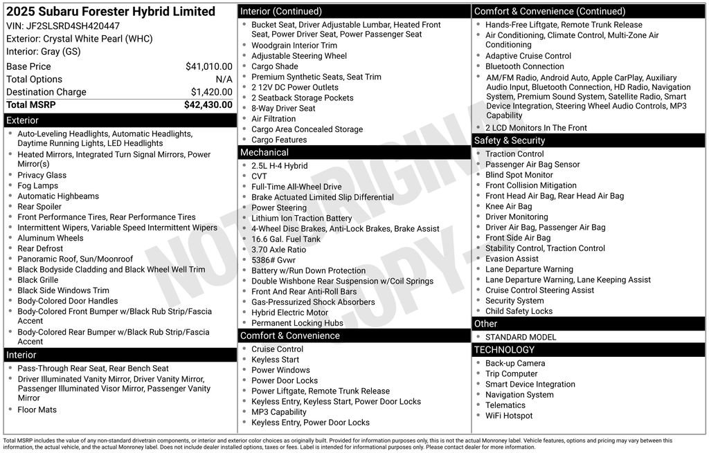 Certified 2025 Subaru Forester Limited image 28