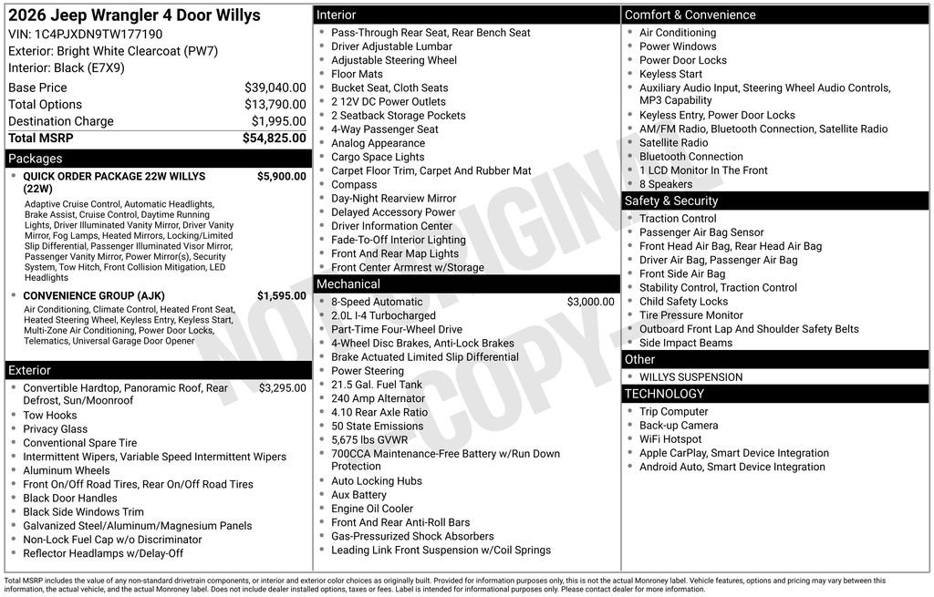 New 2026 Jeep Wrangler Unlimited Sport AWD/4WD image 24