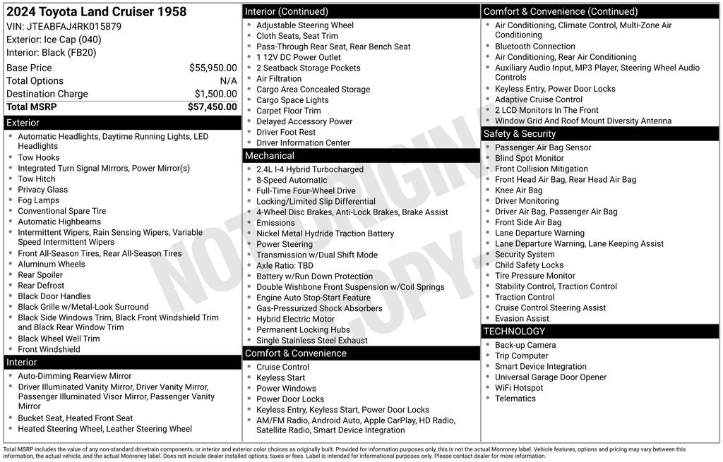 Used 2024 Toyota Land Cruiser 1958 image 28