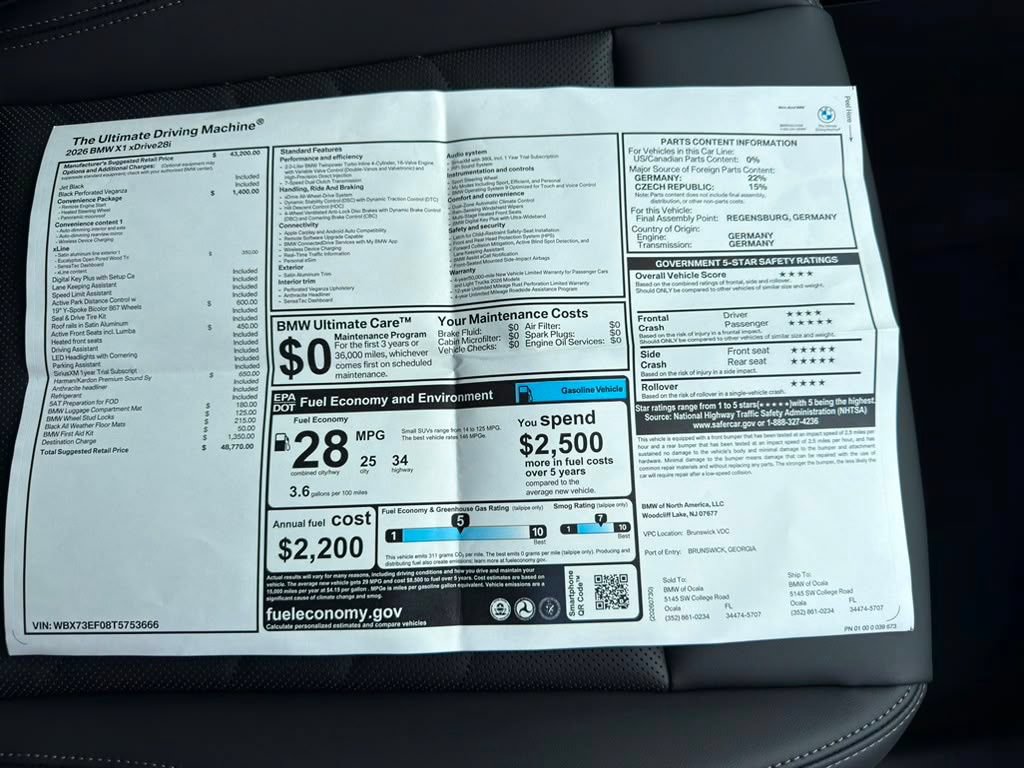 New 2026 BMW X1 xDrive28i w/ Convenience Package AWD/4WD image 25