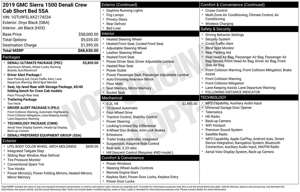Used 2019 GMC Sierra 1500 Denali w/ Denali Ultimate Package AWD/4WD image 5