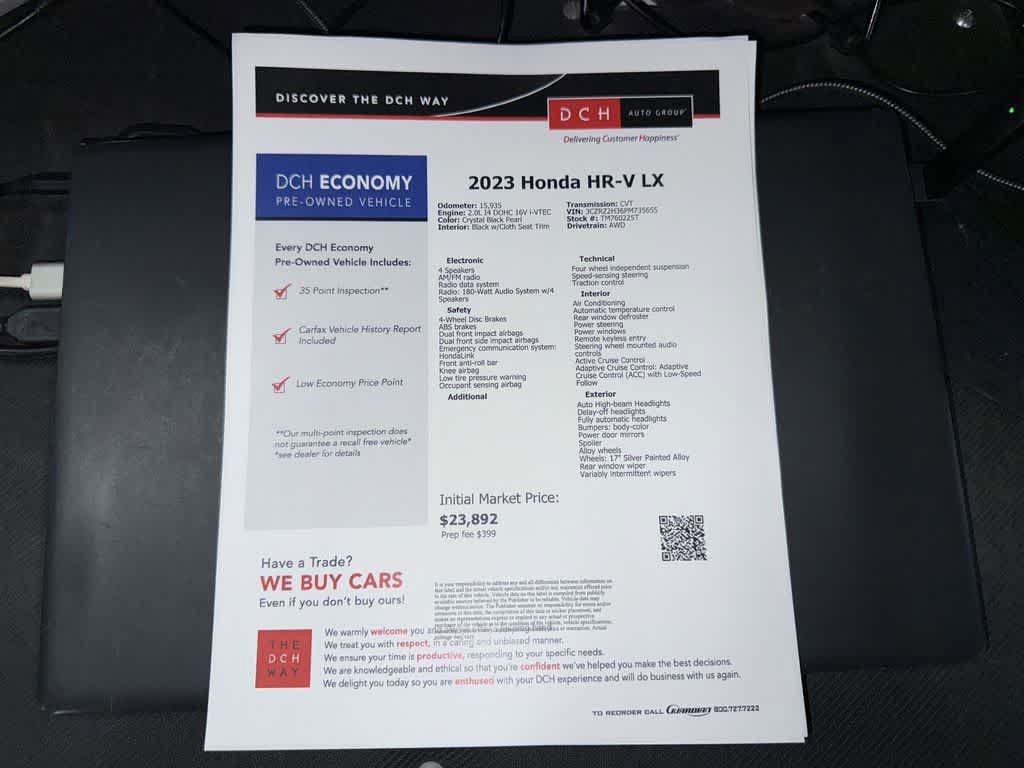 Used 2023 Honda HR-V LX image 13