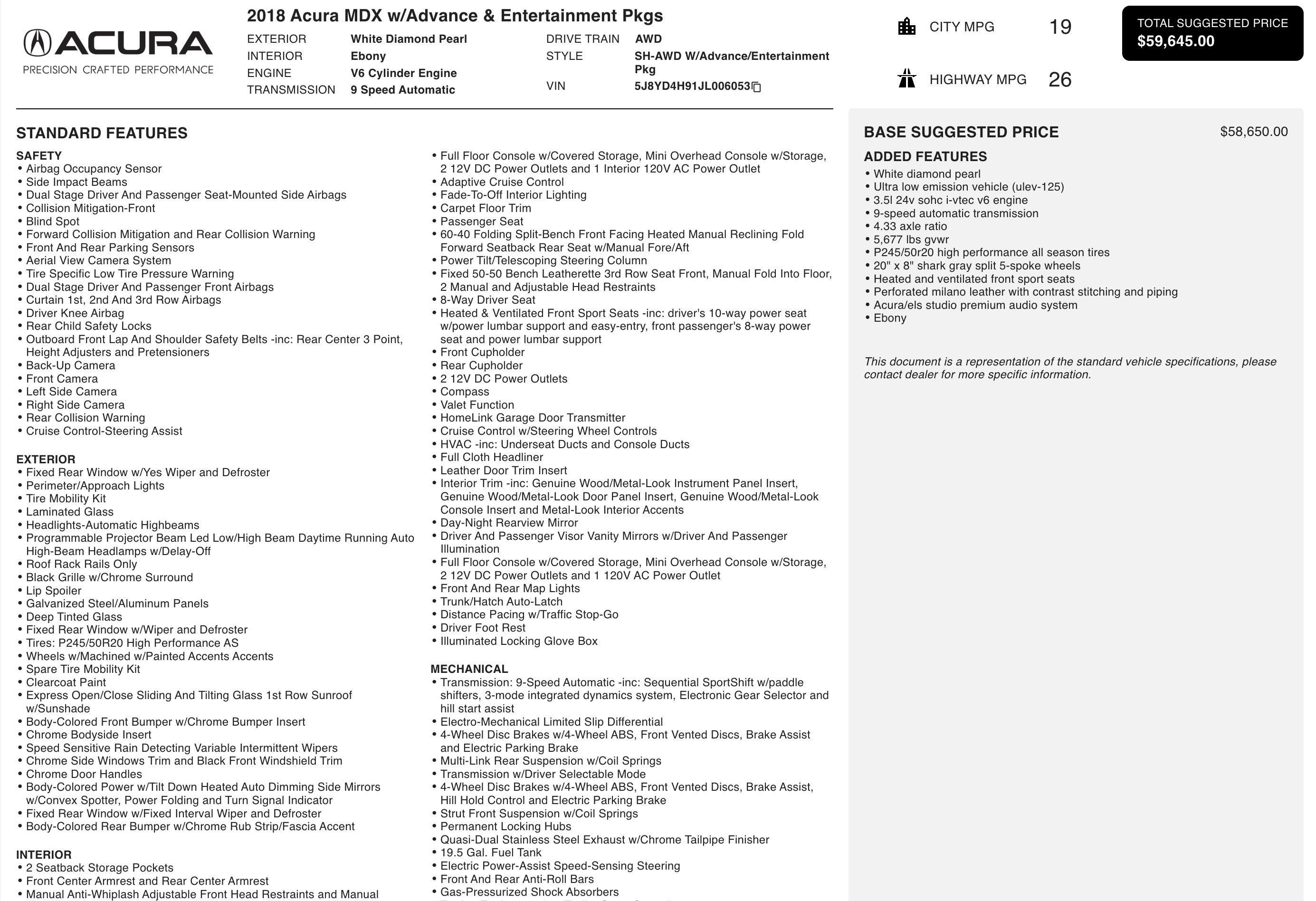 Used 2018 Acura MDX w/ Advance & Entertainment image 3