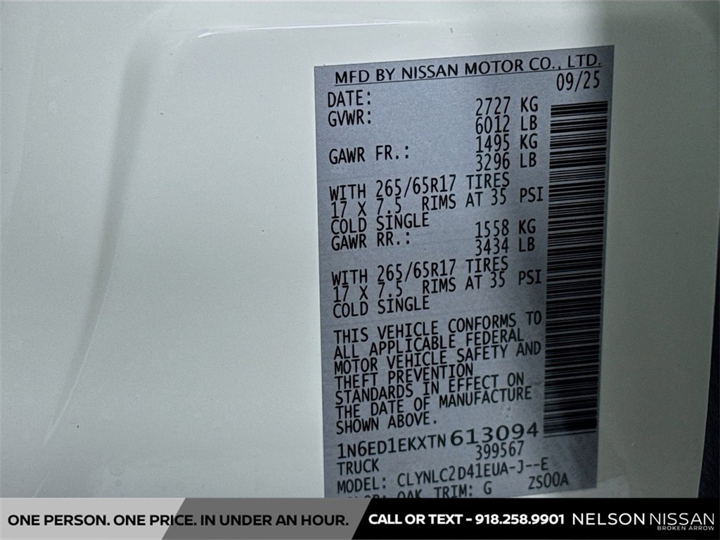 New 2026 Nissan Frontier SV image 30