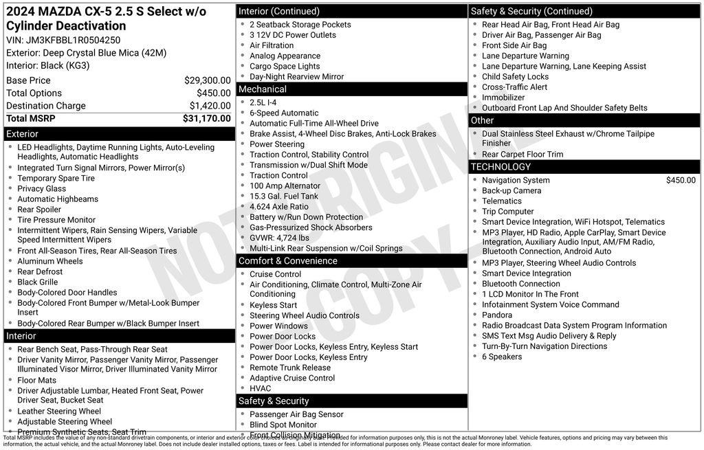 Used 2024 MAZDA CX-5 AWD 2.5 S w/ Select Package image 22