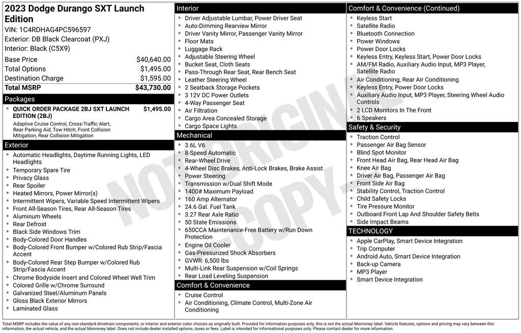 Used 2023 Dodge Durango SXT Launch Edition image 3