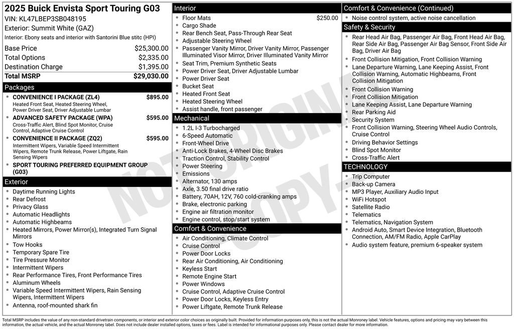 Used 2025 Buick Envista Sport Touring w/ Convenience I Package FWD image 15