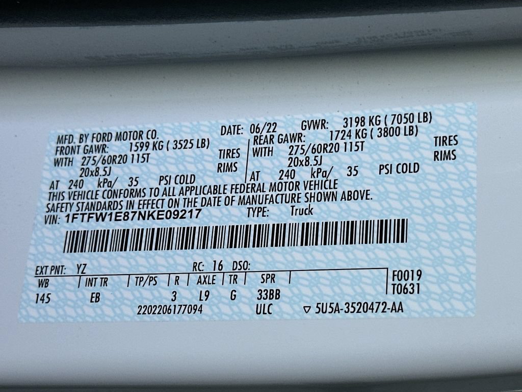 Certified 2022 Ford F150 Lariat AWD/4WD image 21