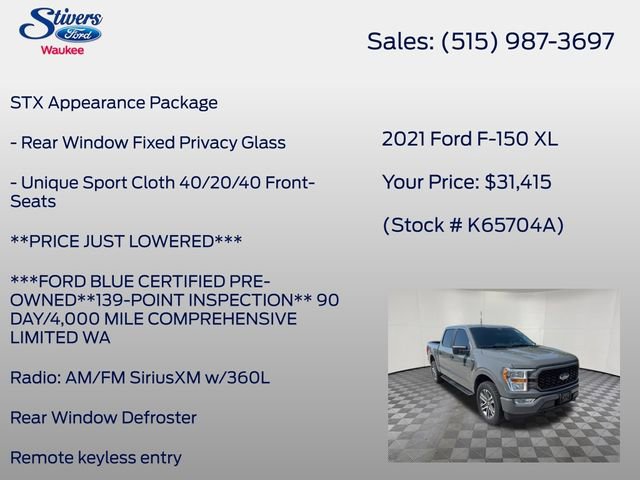 Certified 2021 Ford F150 XL w/ STX Appearance Package AWD/4WD image 25
