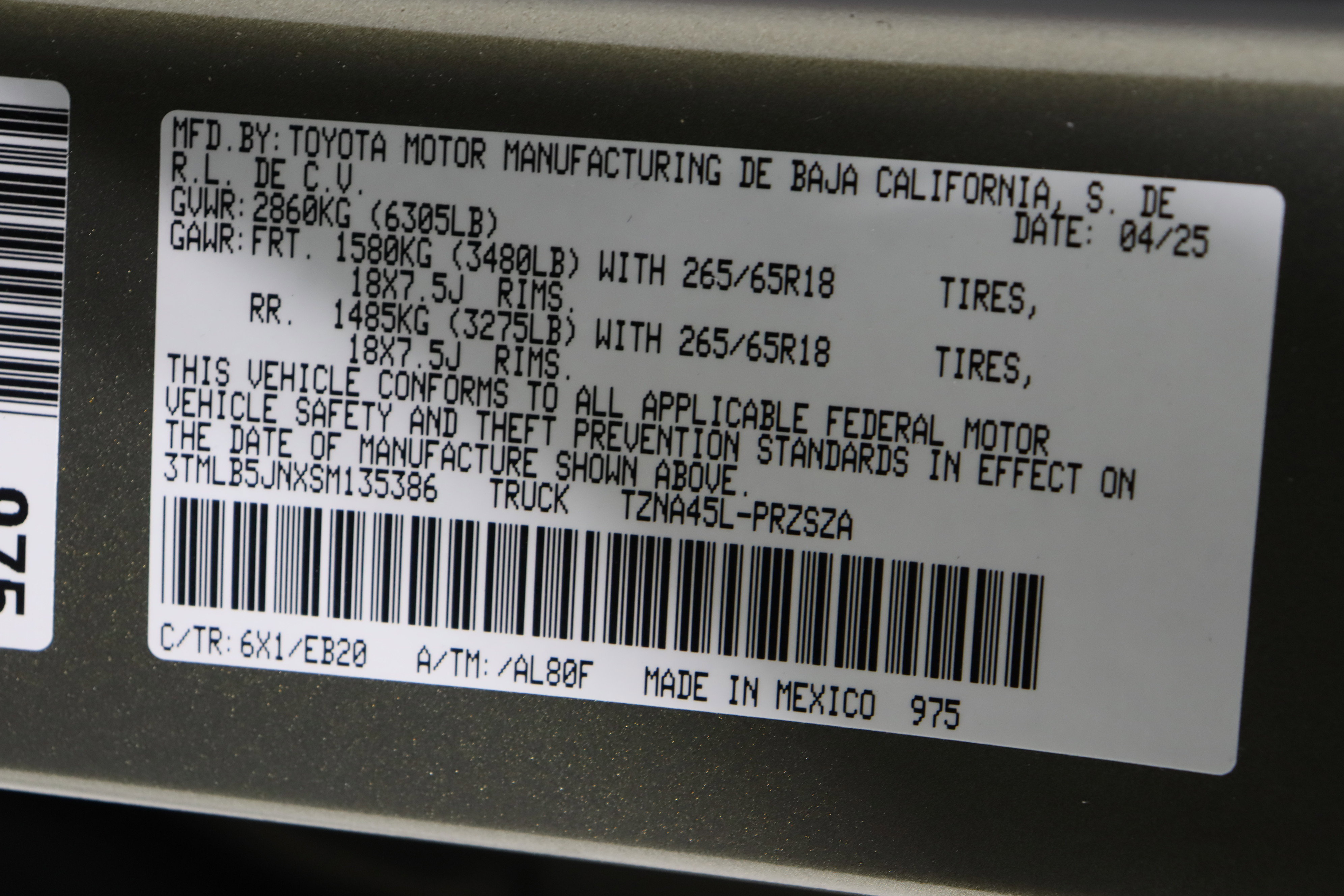 Certified 2025 Toyota Tacoma Limited image 45