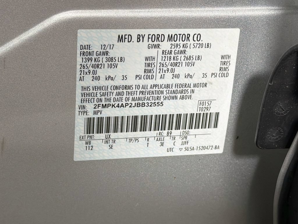 Used 2018 Ford Edge Sport w/ Equipment Group 401A AWD/4WD image 33