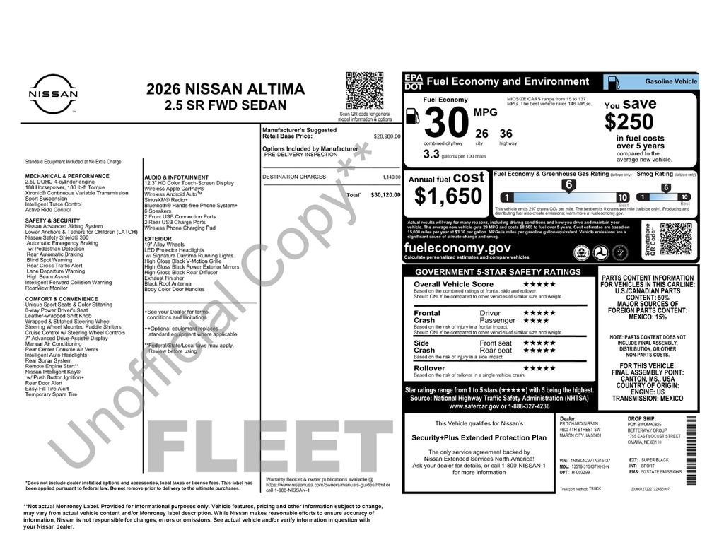 Used 2026 Nissan Altima 2.5 SR FWD image 32