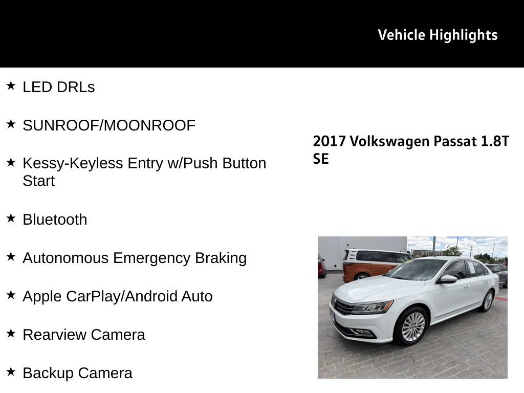Used 2017 Volkswagen Passat 1.8T SE FWD image 27