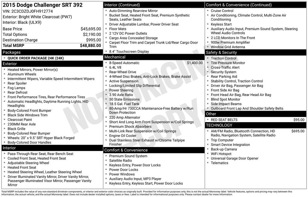 Used 2015 Dodge Challenger SRT image 6
