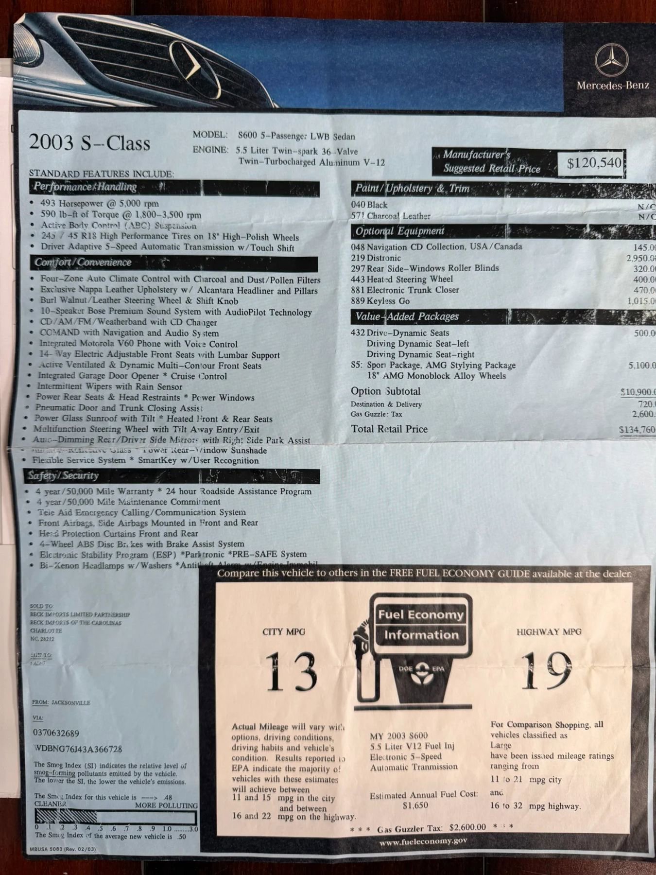 Used 2003 Mercedes-Benz S 600 image 98