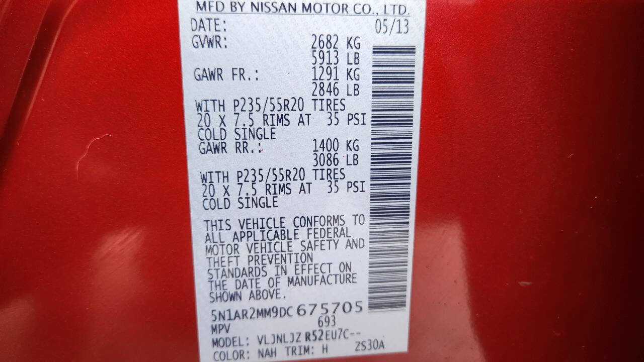 Used 2013 Nissan Pathfinder Platinum w/ Platinum Premium Pkg image 48