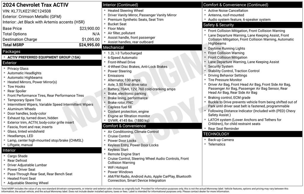 Used 2024 Chevrolet Trax ACTIV FWD image 6