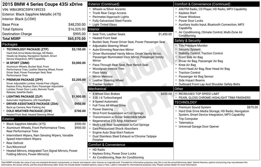 Used 2015 BMW 435i xDrive Coupe image 55