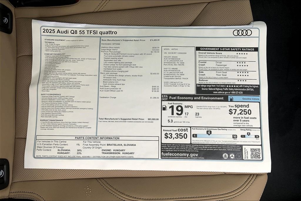 New 2025 Audi Q8 Premium Plus image 18