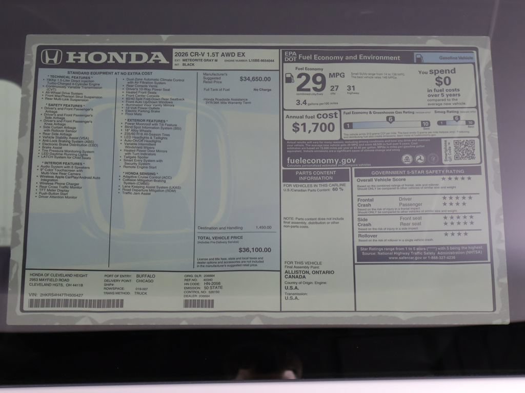New 2026 Honda CR-V EX image 22