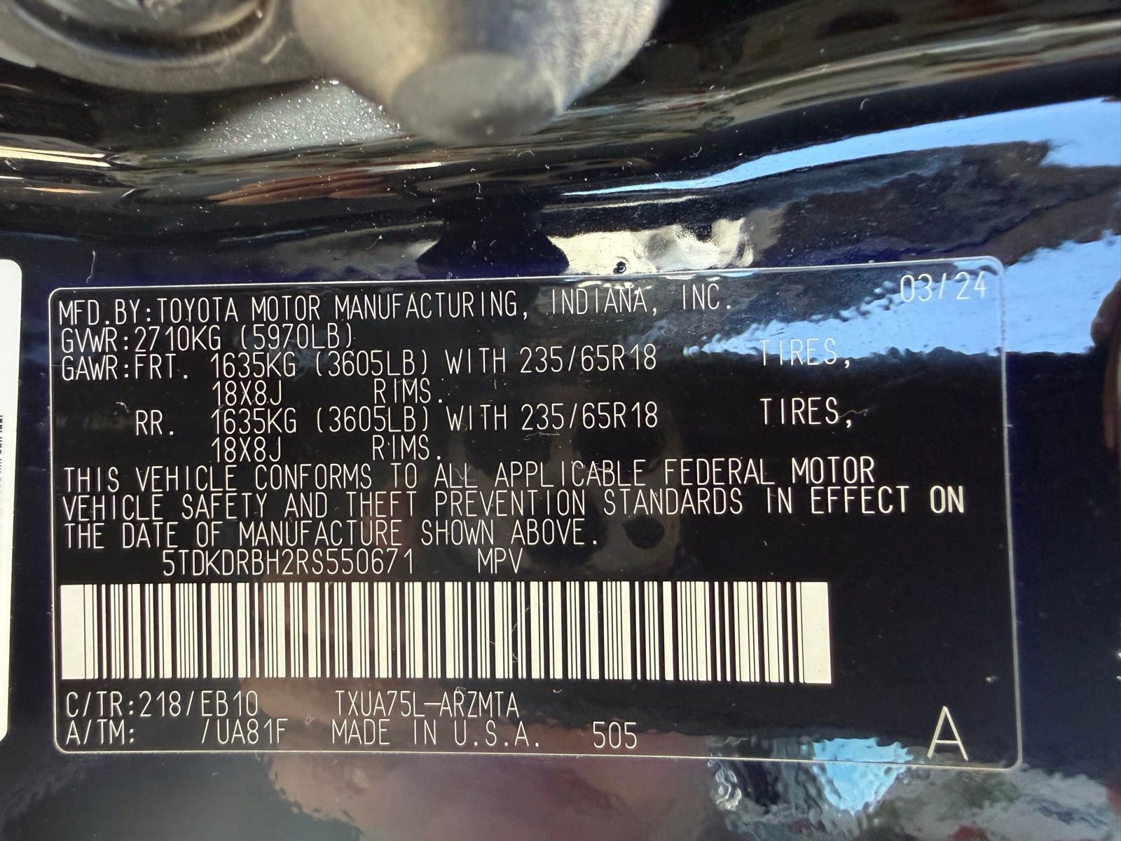 Used 2024 Toyota Highlander XLE AWD/4WD image 52