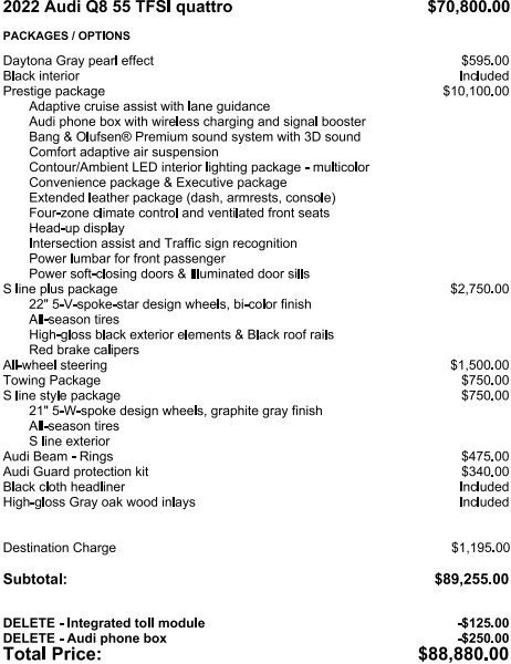 Used 2022 Audi Q8 Prestige image 2