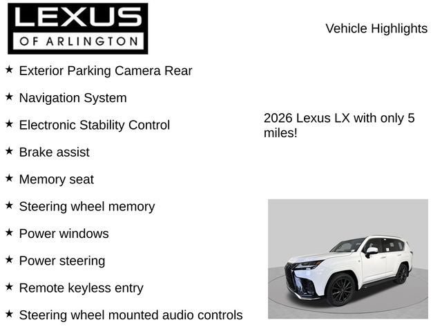 New 2026 Lexus LX 600 F Sport AWD/4WD image 7