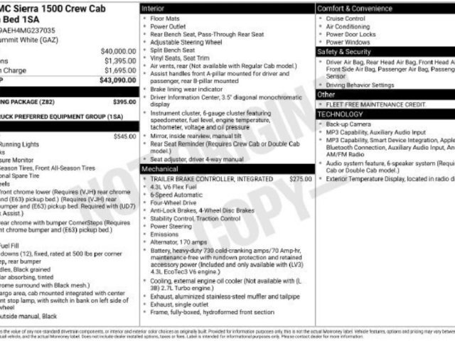 Used 2021 GMC Sierra 1500 4x4 Crew Cab w/ Trailering Package image 40