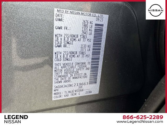Used 2024 Nissan Pathfinder S w/ Cargo Package AWD/4WD image 35