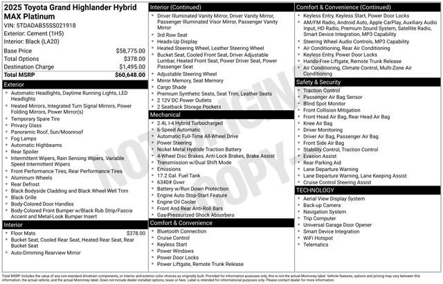 Used 2025 Toyota Grand Highlander AWD Hybrid image 6