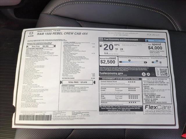 New 2026 RAM 1500 Rebel w/ Rebel Level 2 Equipment Group image 18