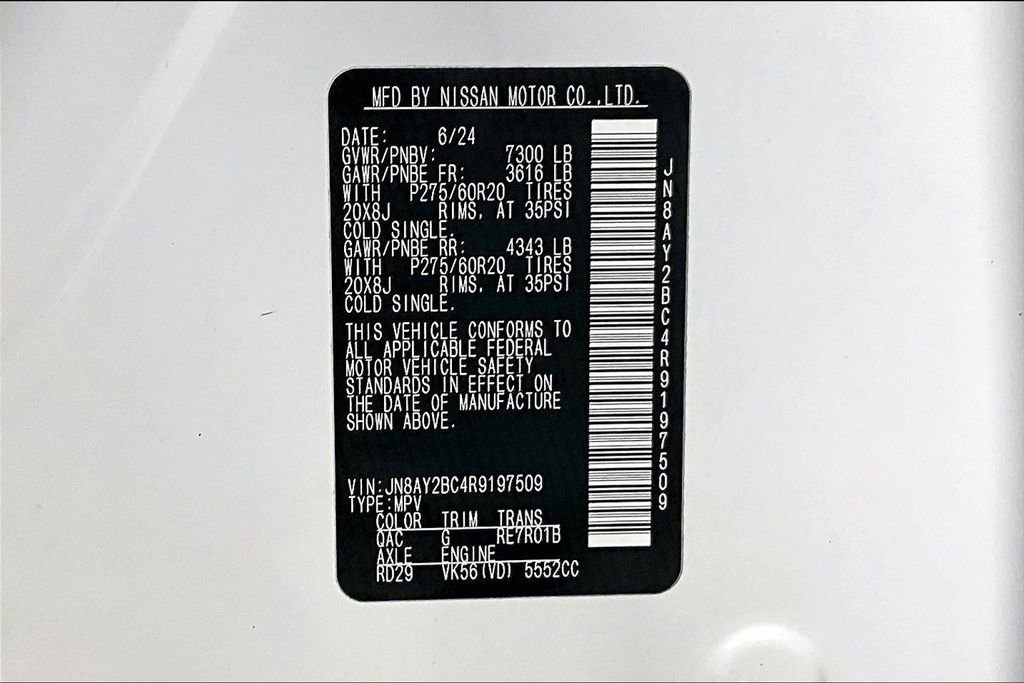 Used 2024 Nissan Armada SL w/ Cargo Package image 33