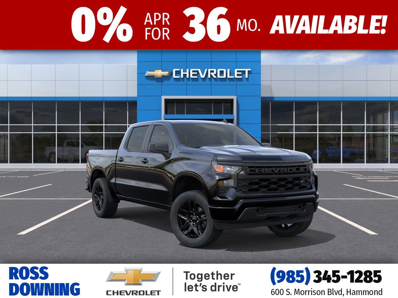 New 2026 Chevrolet Silverado 1500 Custom w/ LPO, Dark Essentials Package