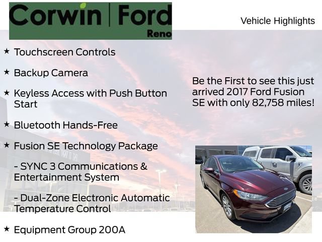 Certified 2017 Ford Fusion SE w/ Fusion SE Technology Package FWD image 4