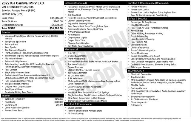 Used 2022 Kia Carnival LX FWD image 30