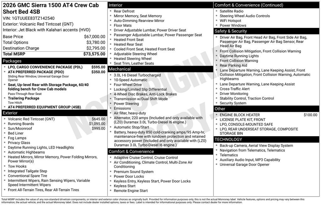 Certified 2026 GMC Sierra 1500 AT4 AWD/4WD image 5